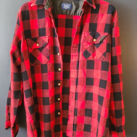 Vintage Sears Flannel Shirt (Large Tall) - Picture 1 of 4